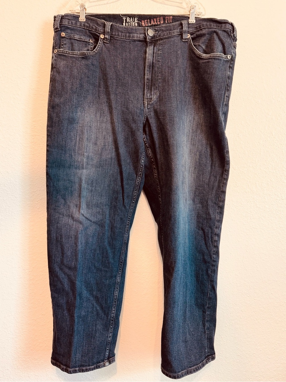 True Nation Relaxed Fit Dark Denim Blue Men’s Jeans 46x30